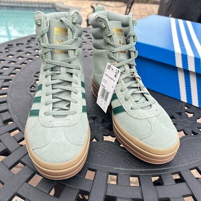 【関税込み】GmbH グリーン スニーカー Size 7 - adidas Gazelle High Silver Green Gum W for sale