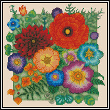 Flower Bouquet Counted Cross Stitch Chart No.14-171