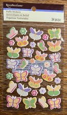 Recollections Butterflies  Flowers Butterfly Colorful Card Scrapbook Stickers