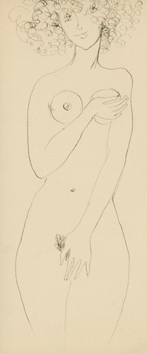 Ursula Fehlig (1928 Wien–1982 Berlin) Weiblicher Akt, die Blöße bedeckend“ -1974 - Bild 4 von 6