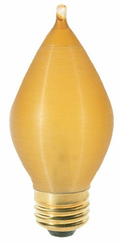 Satco S2716 120V Medium Base 40-Watt C11 Light Bulb, Amber S