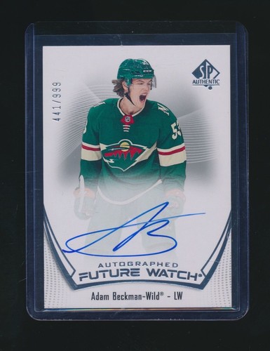 ADAM BECKMAN 2021-22 SP AUTHENTIC FUTURE WATCH RC AUTO 441/999 #164