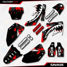 Black Red Savage Racing Camo Graphics kit fits Honda Crf250 04-05 Crf 250 Decal