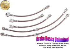 STAINLESS BRAKE HOSE SET Chevrolet Camaro 1989 1990 1991 1992 - Rear Disc