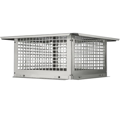 Chapeau De Cheminée Pare-Vent 432mm - Acier Inoxydable 304 - Base Carrée - Neuf Sous Emballage