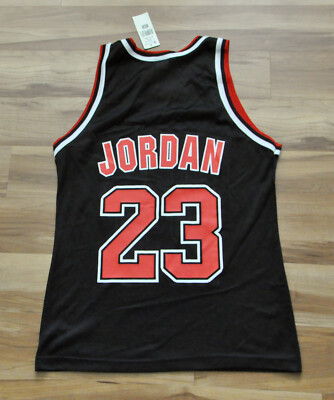 Michael Jordan #23 Chicago Bulls Champion Jersey Black NBA Men 40