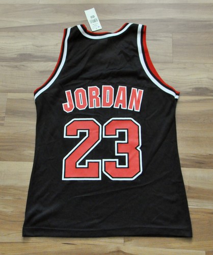 Michael Jordan #23 Chicago Bulls Champion Jersey Black NBA Men 40 M NWT - Picture 7 of 11