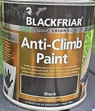 Blackfriar Anti-Climb Vandal Security Paint - Outdoor Semi-Matt Black 5L