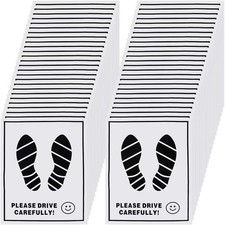 100 Pcs Paper Car Floor Mats - 20"x16" Disposable Auto Floor Pads with Footprint