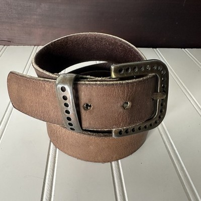 Bootlegger Belt Large Brown Genuine Leather Unisex Women s Men s 32-34