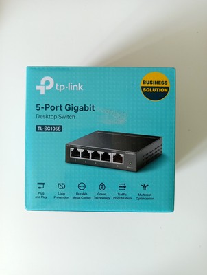 TP-Link TL-SG105S 5 x RJ-45 Desktop Switch - Schwarz