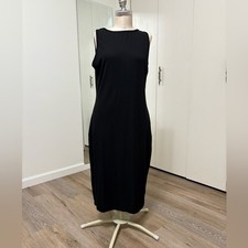 Pretty Garden Chic Women's Black Casual  Sleeveless Body-con Midi Dress Large