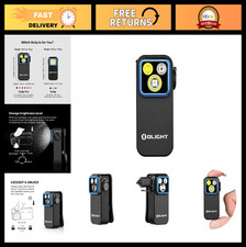 Rechargeable 500 Lumens Clip-On EDC Flashlight, Magnetic Light for Outdoor/Indoo
