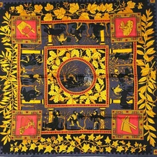 HERMES Scarf Carre 90 "MUSIQUE DES DIEUX" Music of the Gods Excellent condition