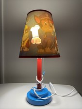 Paw Patrol 19" Kids Table Lamp Double Shade Blue Red Bedroom Nightstand Light