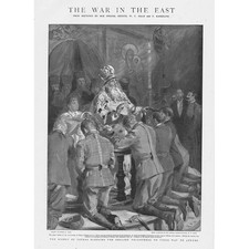 GRECIA Vescovo di Patrasso Benedizione Volontari Inglese - Stampa Antica 1897