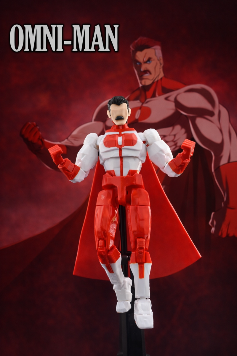 3D Printed Invincible 14cm Omni-man Action Figure -Multi-Jointed