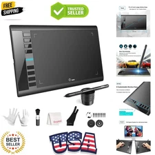 Graphics Drawing Tablet, M708 10 x 6 inch Large Drawing Tablet with 8 Hot Key...