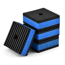4pcs Anti Vibration Pads, 2" EVA Sound Isolation Pads Ribbed Rubber Mats Squa...