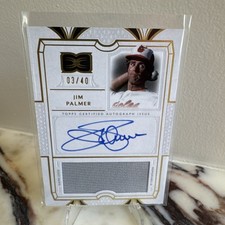 2024 Topps Definitive Jim Palmer Auto Relic Card 03/40 #DARC-JPA