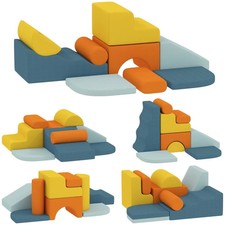 AIYAPLAY 9-Piece Soft Play Set with Detachable Cover for Kids Motor Skills Toys