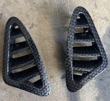 Vauxhall Corsa D 2006-2014 Carbon Fibre Look Corner Dash Air Vents X2