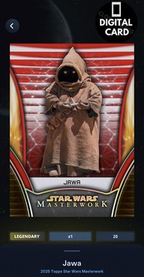 25cc Jawa Chrome Red - Masterwork 25 Topps Star Wars Card Trader - Legendary