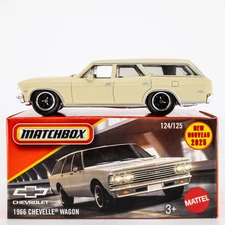 2025 Matchbox Power Grabs #124 1966 Chevelle Wagon MATTE LEMONWOOD YELLOW | FSB