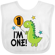 Inktastic 1st Birthday Dinosaur 1 Year Old Boy Baby Bib Childs Boys Photo Idea