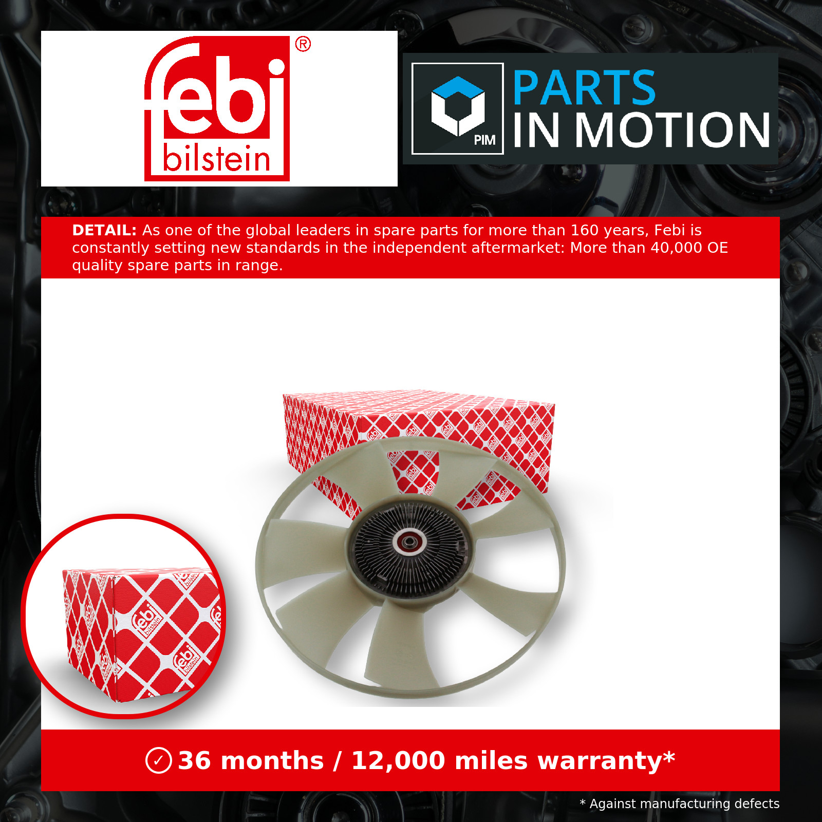 Radiator Fan Viscous Coupling 47311 Febi Clutch 03L121301 3L121301 Quality New