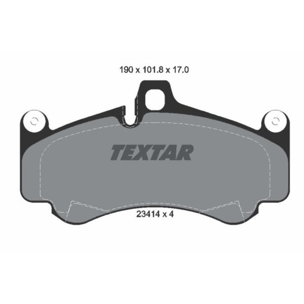 Textar BremsbeläGe Bremsbelegsatz Vorne System Brembo FüR Porsche 911-image