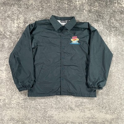 VTG Mrs Bairds Bread Windbreaker Jacket Mens Medium M Blue Lined 100 Anniversary