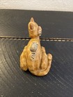Vtg Blossom Bucket Orange Tabby Cat w/ Mouse On Back 3x5" Figurine Suzi Skoglund — photo 3