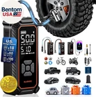 Tire Inflator Portable Air Compressor, 150PSI Dual Power - 6000Mah & 12V DC, Cor
