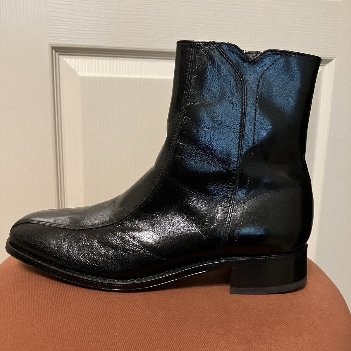 FLORSHEIM Boots VINTAGE 70s Beatle Boots ZIP Hipster PREPPY Retro