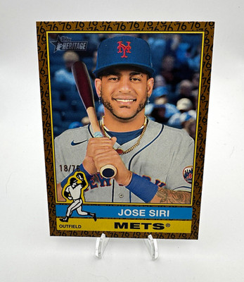 Topps 2025 Heritage Jose Siri New York Mets #460 MLB Parallel /76 SP