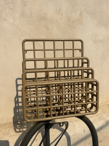 Vintage YAFFA hellbraun Organizer Regal Catch All Wandhalterung Retro 80er