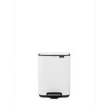 Image of Brabantia Bo Pedal Bin 4L (White), Space-Efficient and Soft Closing Waste Bin w