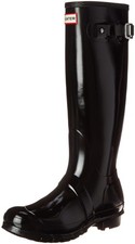 Hunter Womens Original Tall Gloss Rain Boots - Black Hunter-58382