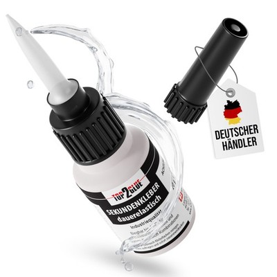 Top2Glue Sekundenkleber 20g Flexibel Dauerelastisch Schuhkleber Leder Gummi Holz