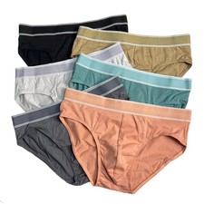 Cotton Briefs Underwear Men's Breathable Solid Everyday Comfort Underpants 4 Pcs