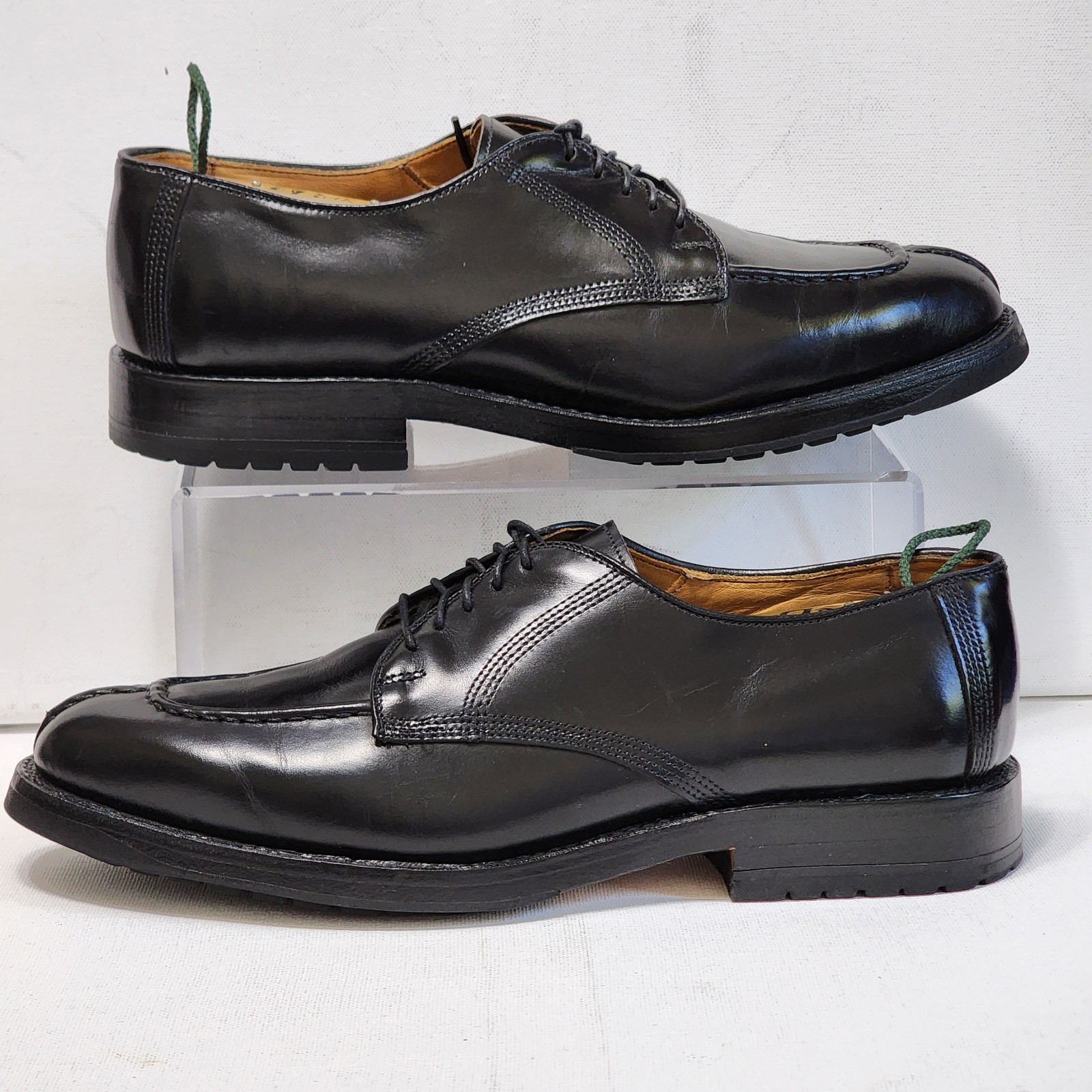 SAOLA Allen Edmonds Scarpa da lavoro vestito DELLWOOD punta spaccata blucher 8 D nera Vibram usata in ottime condizioni