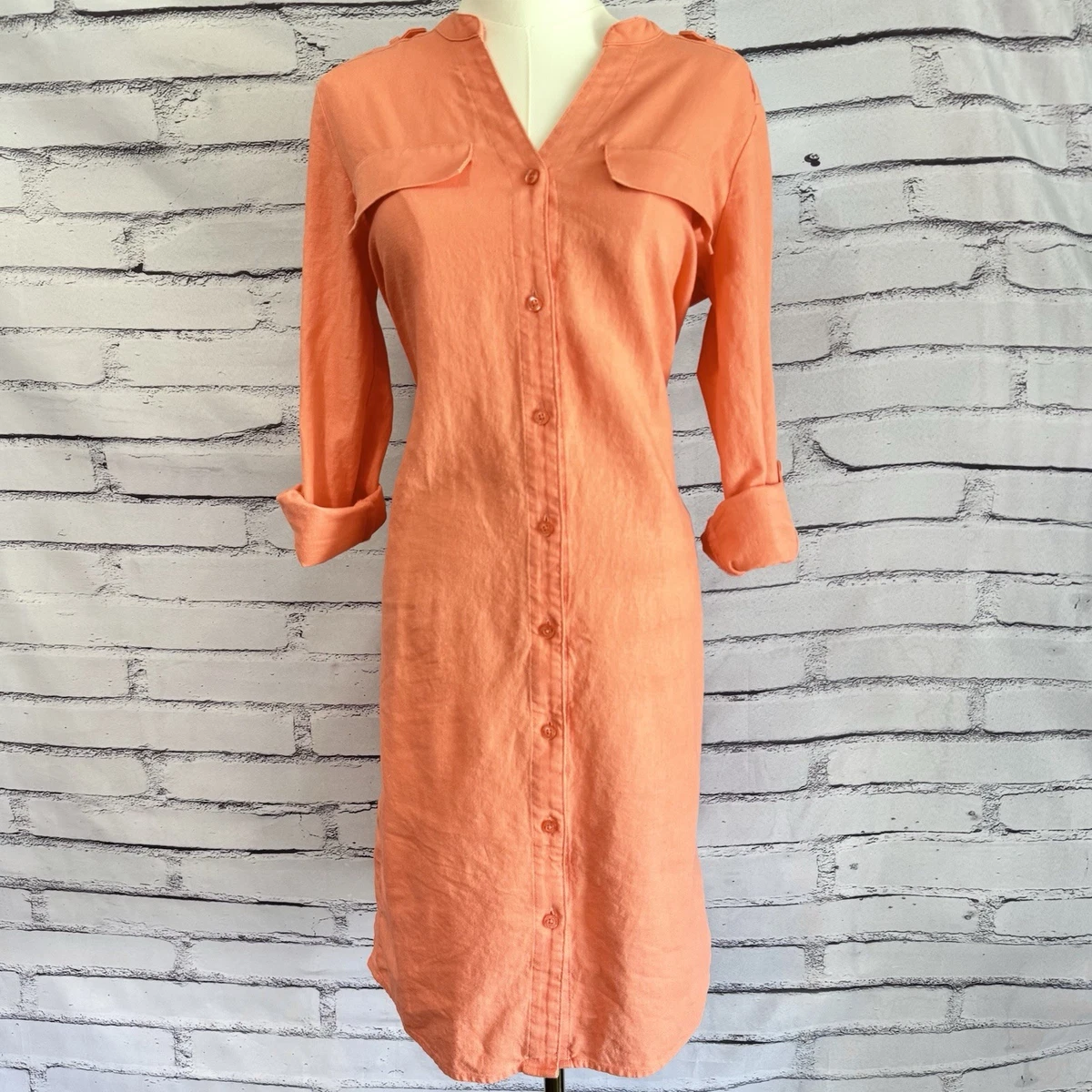 chinese dress ladies Calvin klein jeans – Linen Boxy Belted Shirt Dress – campaign-outlet – Blue main image 1
