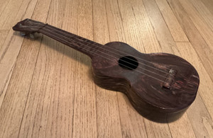 Vintage Mauna Loa Ukulele Brown Plastic Swril Made In USA