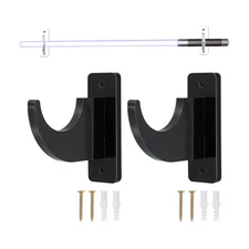 Sword Wall Mount Holder Acrylic Light Saber Rack Sword Stand Display Black