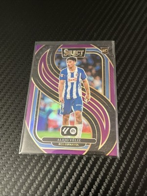 2024-25 Panini Select La Liga - Mezzanine Alejo Veliz #182 Purple Prizm /99 (RC)