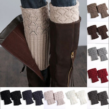Women Knitted Trim Boot Cuffs Toppers Short Ankle Socks Winter Legs Warmers Sock