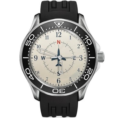 Kompass Navigation Kunstwerk Armbanduhr Luftfahrt Motiv Design Sport Stil
