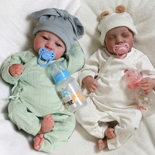 18" Realistic Reborn Baby Dolls Lifelike Boy/Girl/Twins Baby Doll Newborn Gifts