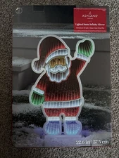 Lighted Christmas Santa Infinity Mirror Ashland NEW UNOPENED